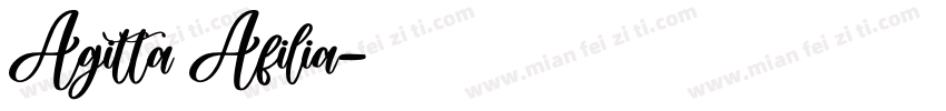 Agitta Afilia字体转换
